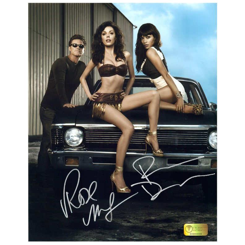 Rosario Dawson and Rose McGowan Autographed Grindhouse 8x10 Photo