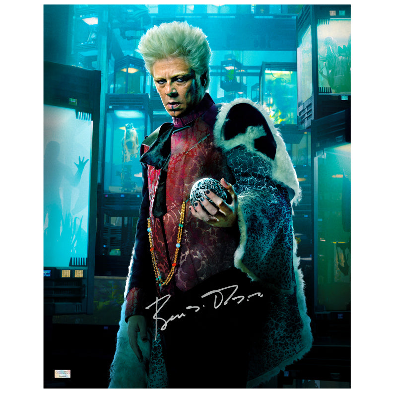 Benicio Del Toro Autographed 2014 Guardians of the Galaxy The Collector 16x20  Photo
