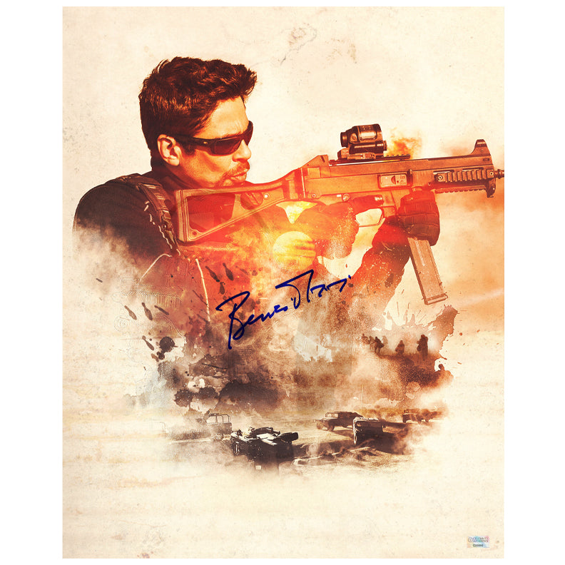 Benicio Del Toro Autographed 2015 Sicario Alejandro 16x20 Photo