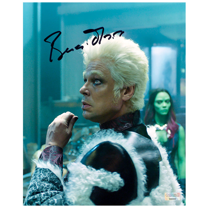 Benicio Del Toro Autographed 2014 Guardians of the Galaxy The Collector 8x10 Photo