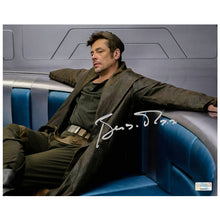 Load image into Gallery viewer, Benicio Del Toro Autographed 2017 Star Wars the Last Jedi DJ Scene 8x10 Photo