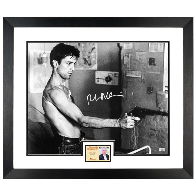 Robert De Niro Autographed 1976 Taxi Driver Travis Bickle 16x20 Framed Photo