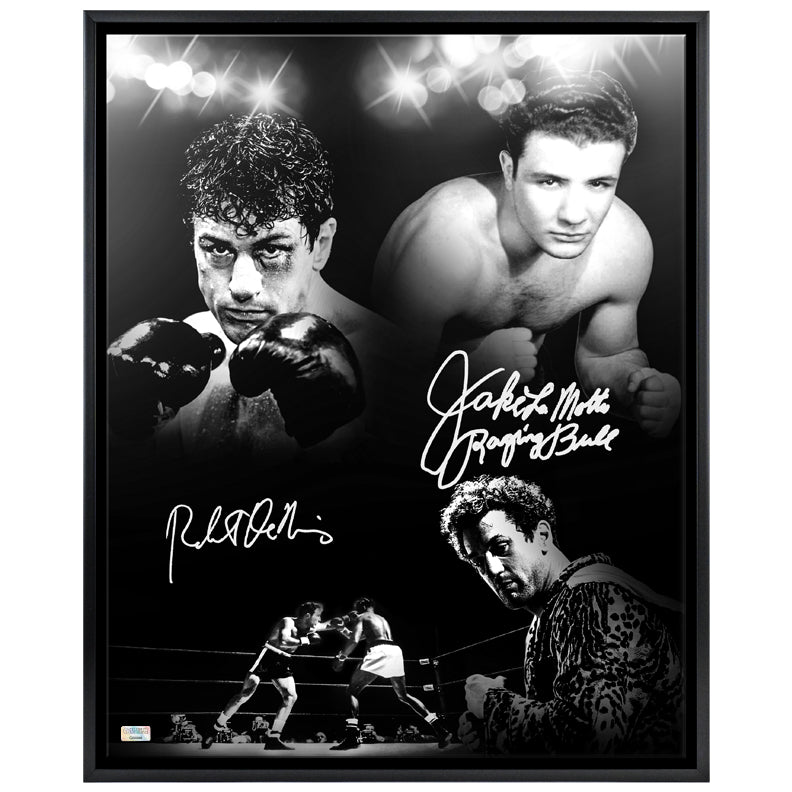 Robert De Niro, Jake LaMotta Autographed 1980 Raging Bull 16×20 Framed Canvas Giclée