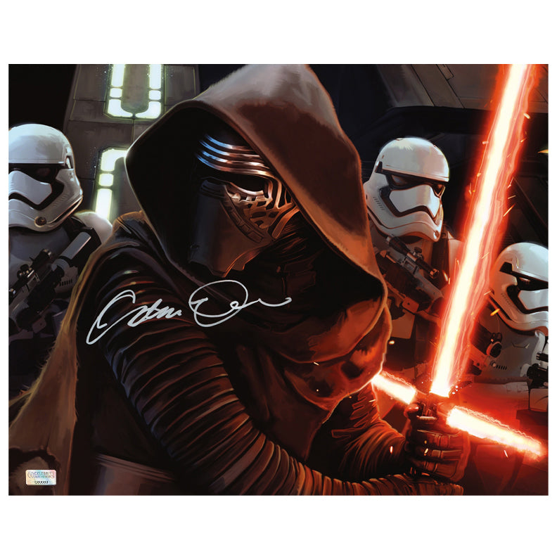 Adam Driver Autographed Star Wars The Force Awakens First Order 16x20 Photo