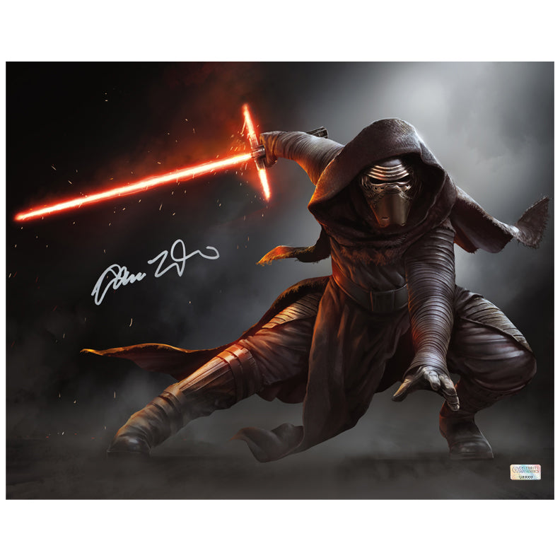 Adam Driver Autographed Star Wars The Force Awakens Kylo Ren Jedi Killer 16x20 Photo