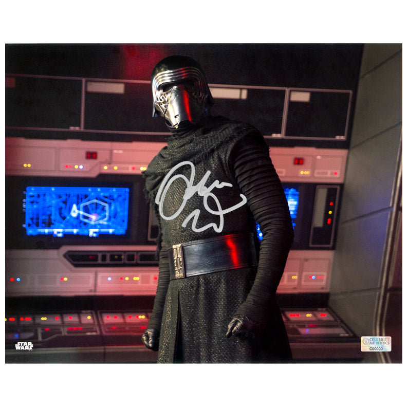 Adam Driver Autographed Star Wars The Force Awakens Kylo Ren Command Center 8×10 Photo