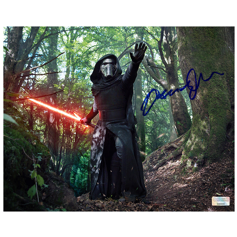 Adam Driver Autographed Star Wars: The Force Awakens Kylo Ren in the Forest of Takodana 8x10 Photo