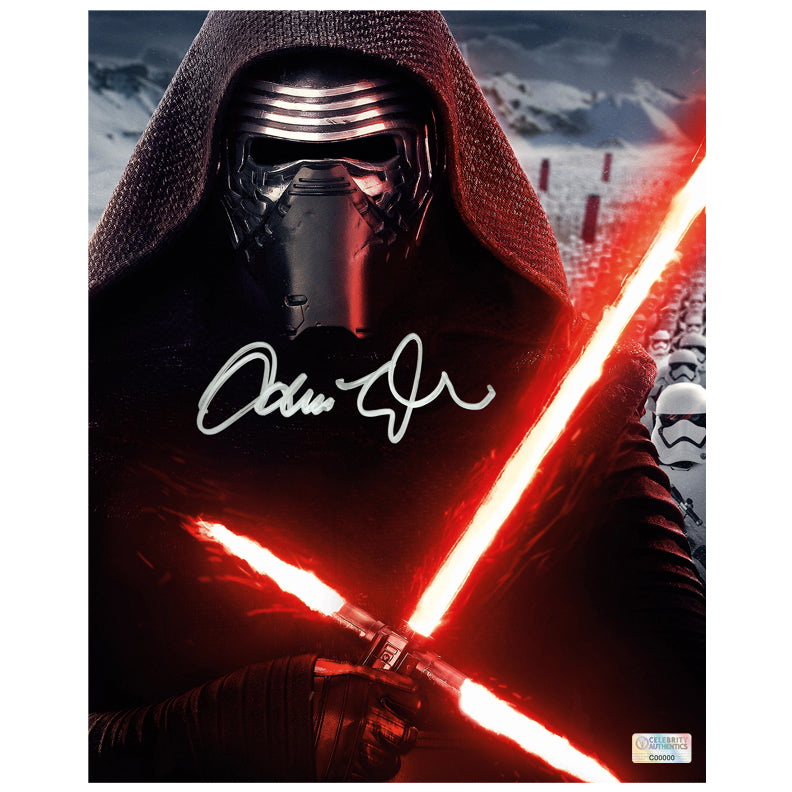 Adam Driver Autographed Star Wars The Force Awakens Kylo Ren 8×10 Portrait Photo