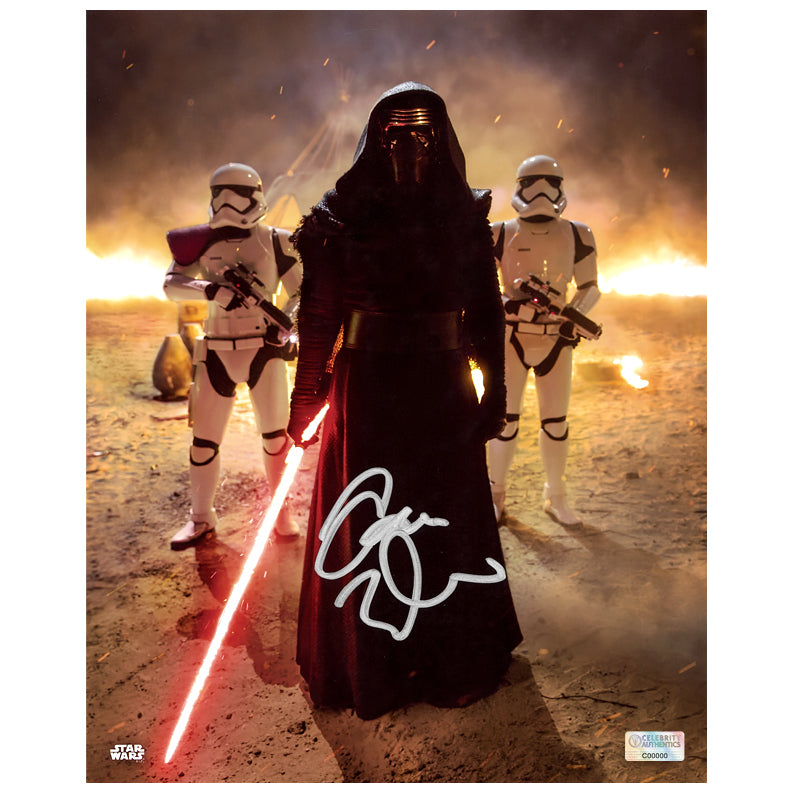 Adam Driver Autographed Star Wars The Force Awakens Kylo Ren First Order Commander 8×10 Photo
