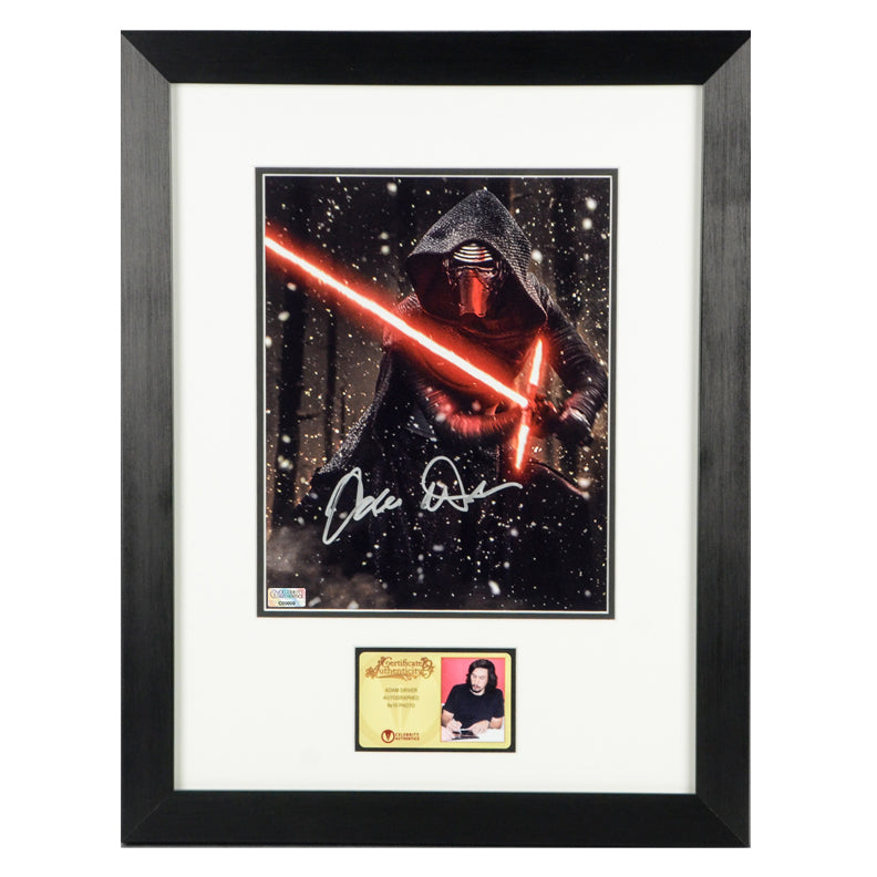 Adam Driver Autographed Star Wars: The Force Awakens Kylo Ren Starkiller Base 8x10 Photo