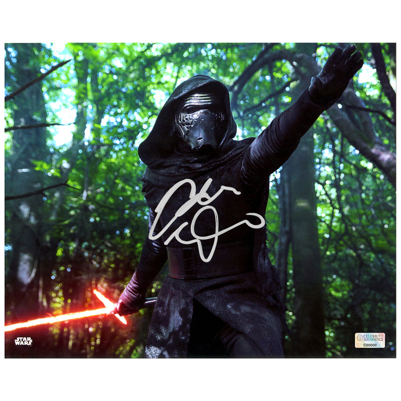 Adam Driver Autographed Star Wars The Force Awakens Takodana 8×10 Scene Photo