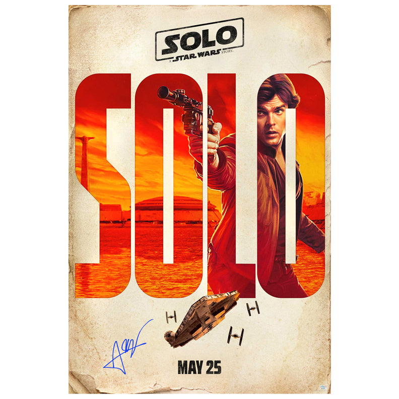 Alden Ehrenreich Autographed 2018 Han Solo Original 27x40 Double-Sided Movie Poster