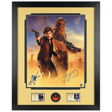 Load image into Gallery viewer, Alden Ehrenreich, Joonas Suotamo Autographed Solo A Star Wars Story Han Solo and Chewbacca 16x20 Photo