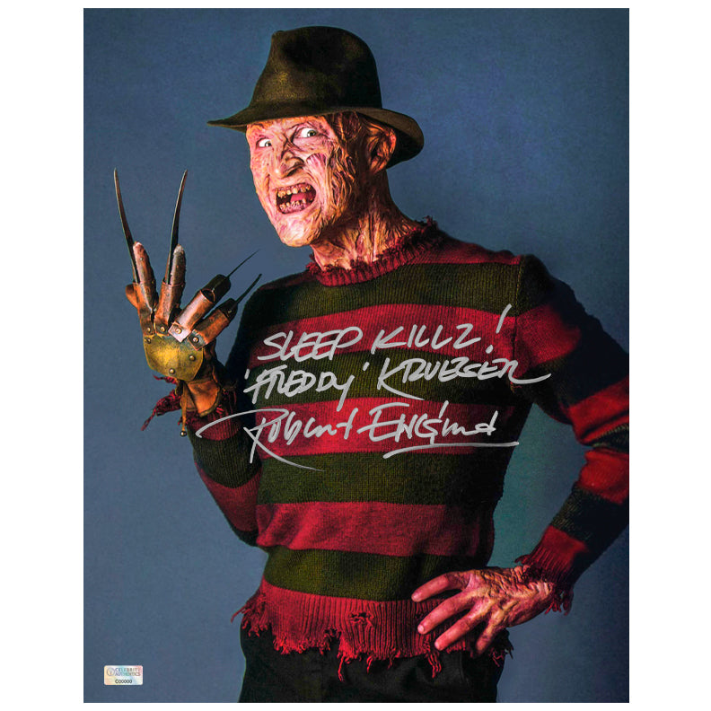 Robert Englund Autographed A Nightmare on Elm Street Freddy Krueger Dream Warriors 11x14 Photo with 'Sleep Killz! Freddy Krueger' Inscription