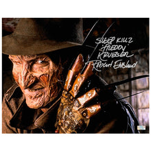 Load image into Gallery viewer, Robert Englund Autographed A Nightmare on Elm Street Freddy Krueger 11x14 Photo with &#39;Sleep Killz! Freddy Krueger&#39; Inscription