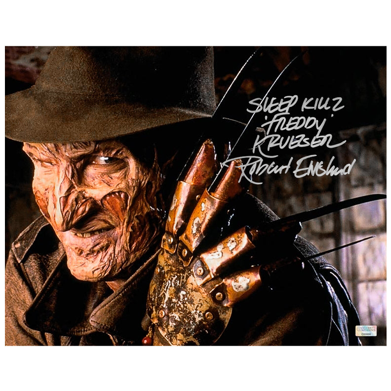 Robert Englund Autographed A Nightmare on Elm Street Freddy Krueger 11x14 Photo with 'Sleep Killz! Freddy Krueger' Inscription