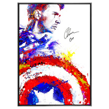 Load image into Gallery viewer, Chris Evans Autographed Michael Ferrari Captain America 29.5&quot;×41&quot; Framed Canvas Giclée