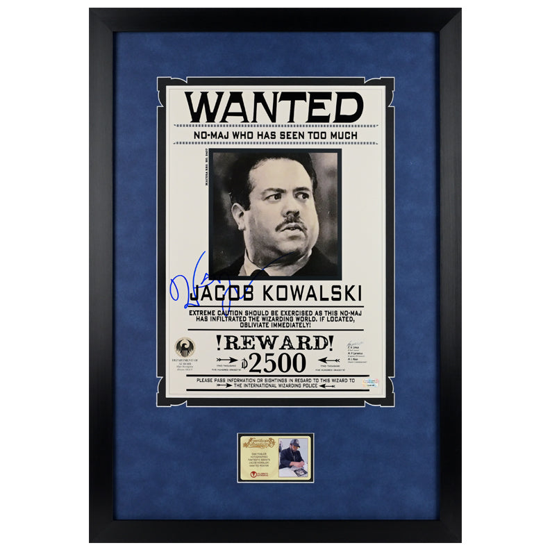 Dan Fogler Autographed Fantastic Beasts Jacob Kowalski 11x15 Wanted Framed Poster