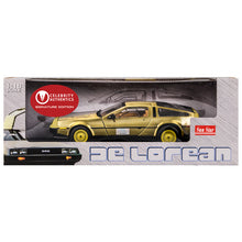 Load image into Gallery viewer, Michael J. Fox Autographed Back to the Future 1:18 Scale Die-Cast Gold DeLorean