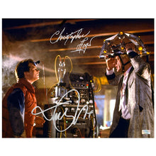 Load image into Gallery viewer, Michael J. Fox, Christopher Lloyd Autographed Back to the Future Marty McFly, Doc Brown Lab 11x14 Photo