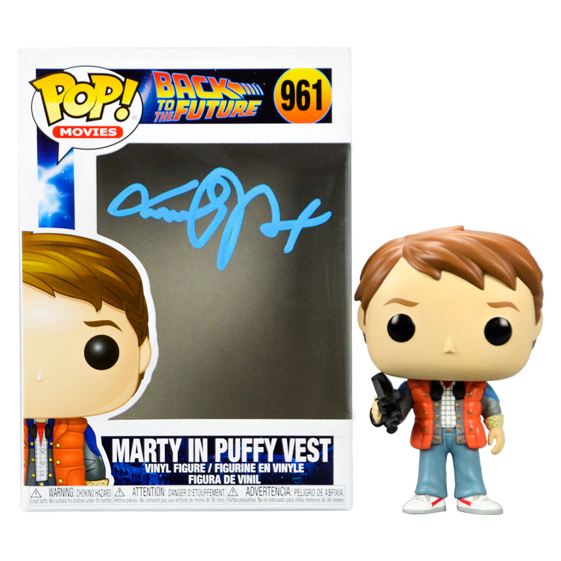 Michael J. Fox Autographed Back to the Future Marty in Puffy Jacket Pop Vinyl Figure #961