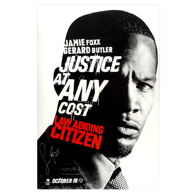 Jamie Foxx Autographed 2009 Law Abiding Citizen Original 27x40 Double-Sided Movie Poster