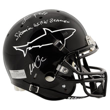 Load image into Gallery viewer, Al Pacino, Jamie Foxx Autographed Any Given Sunday Sharks Full Size Helmet with Steamin Willie Beamin Inscription