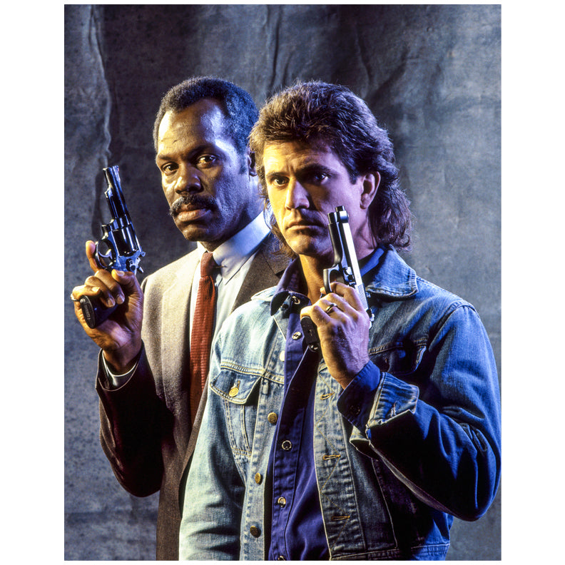 Mel Gibson and Danny Glover Autographed 1987 Lethal Weapon Riggs and Murtaugh 11x14 Studio Photo Pre-Order
