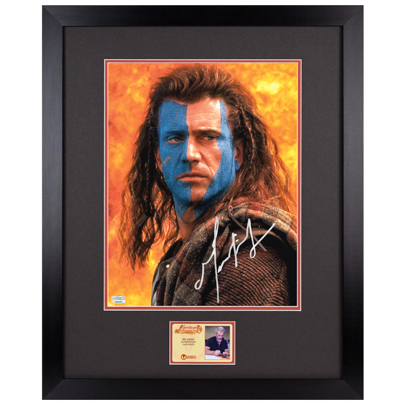 Mel Gibson Autographed 1995 Braveheart William Wallace 11x14 Photo