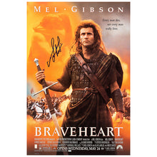 Load image into Gallery viewer, Mel Gibson Autographed 1995 Braveheart 27x40 Single-Sided Movie Poster