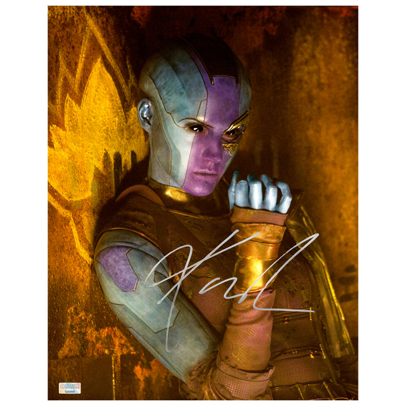 アベンジャーズ　Karen Gillan 直筆サインカード ネビュラ Karen Gillan Autographed 2018 Avengers Infinity War Nebula 16x20
