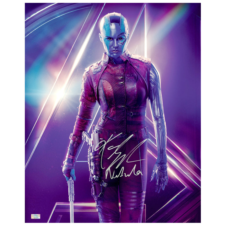 Karen Gillan Autographed 2018 Avengers Infinity War Nebula 16x20 Photo with 'Nebula' Inscription