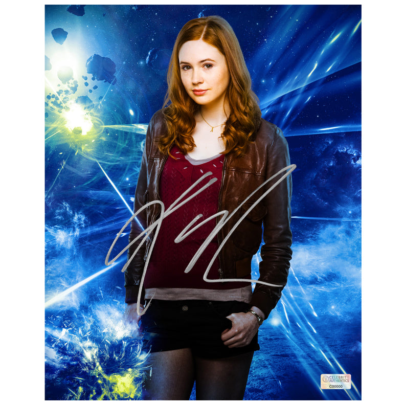 Karen Gillan Autographed Dr Who Amy Pond Time Warp 8x10 Photo