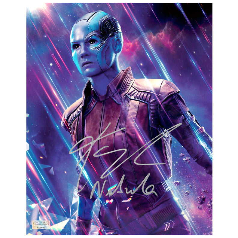 Karen Gillan Autographed 2019 Avengers Endgame Nebula 8x10 Photo with 'Nebula' Inscription