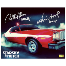 Load image into Gallery viewer, David Soul and Paul Michael Glaser Autographed Starsky and Hutch Torino 8x10 Photo