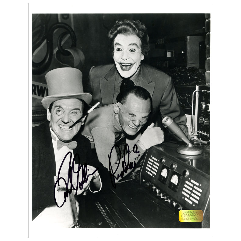 Frank Gorshin Autographed Classic Batman Riddler 8x10 Trio Photo