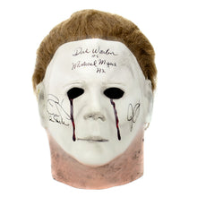 Load image into Gallery viewer, Jamie Lee Curtis, John Carpenter and Dick Warlock Autographed Halloween II Michael Myers Mask