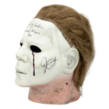 Load image into Gallery viewer, Jamie Lee Curtis, John Carpenter and Dick Warlock Autographed Halloween II Michael Myers Mask