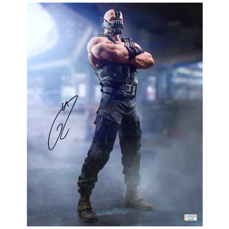 Tom Hardy Autographed 2012 The Dark Knight Rises Bane 11x14 Photo