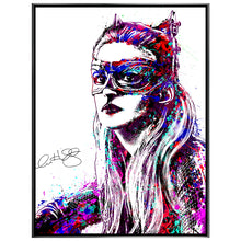 Load image into Gallery viewer, Anne Hathaway Autographed Michael Ferrari Catwoman 33&quot;×43&quot; Framed Canvas Giclée