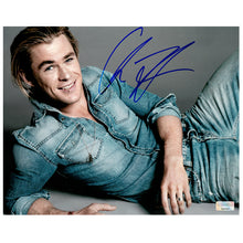 Load image into Gallery viewer, Chris Hemsworth Autographed Denim 8x10 Photo