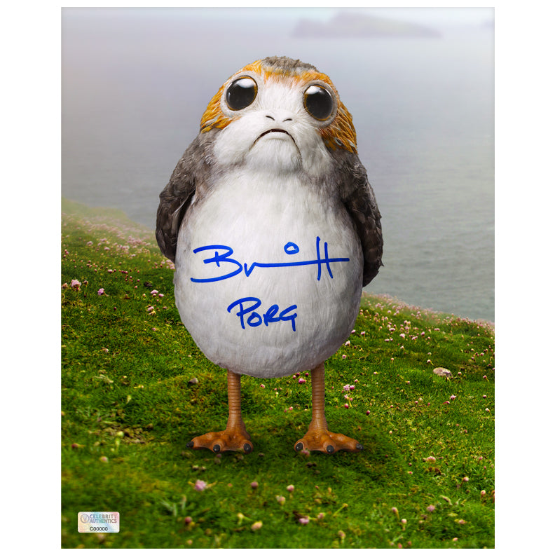 Brian Herring Autographed Star Wars: The Last Jedi Porg 8x10 Photo