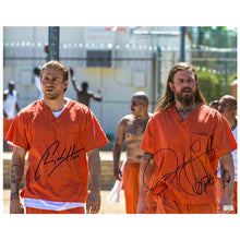 Load image into Gallery viewer, Charlie Hunnam, Ryan Hurst Autographed Sons of Anarchy Jax and Opie 16x20 Scene Photo