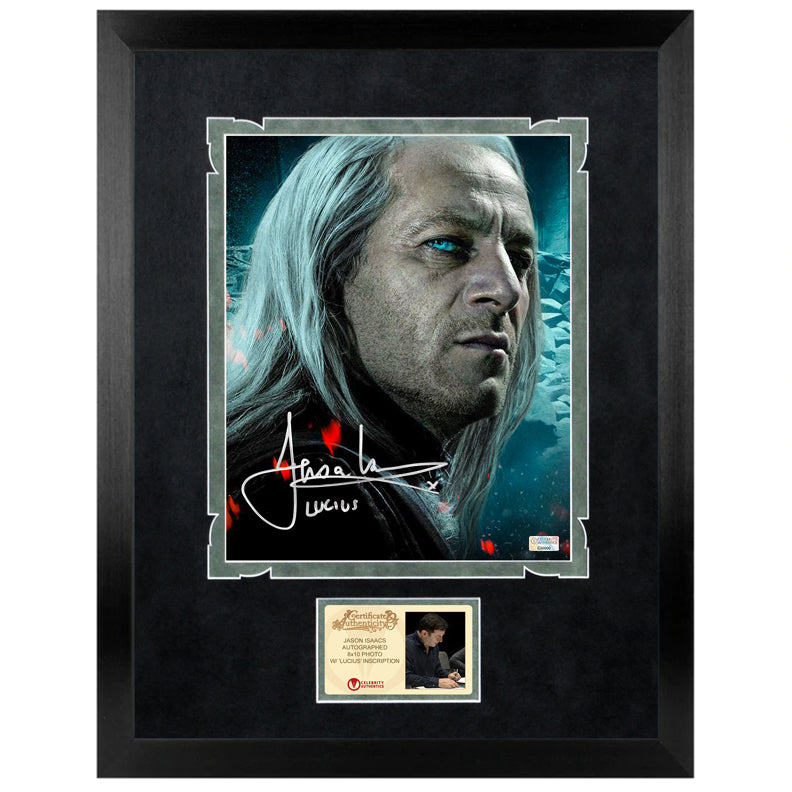 Jason Isaacs Autographed Harry Potter Lucius Mafloy 8x10 Framed Close Up Photo