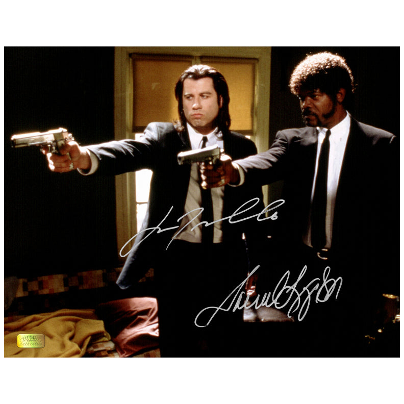 Samuel L. Jackson, John Travolta Autographed Pulp Fiction Hitmen 11x14 Photo