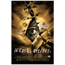 Load image into Gallery viewer, Jonathan Breck, Justin Long, Gina Philips Autographed Jeepers Creepers 16x24 Movie Poster