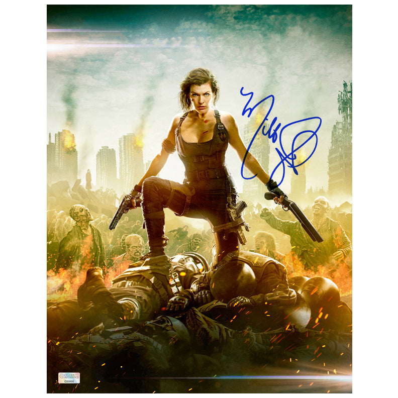 Milla Jovovich Autographed 2016 Resident Evil: The Final Chapter Assault 11x14 Photo