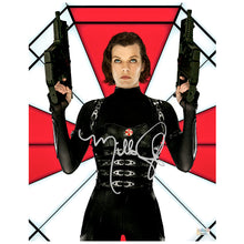 Load image into Gallery viewer, Milla Jovovich Autographed 2012 Resident Evil: Retribution Umbrella Corp 11x14 Photo