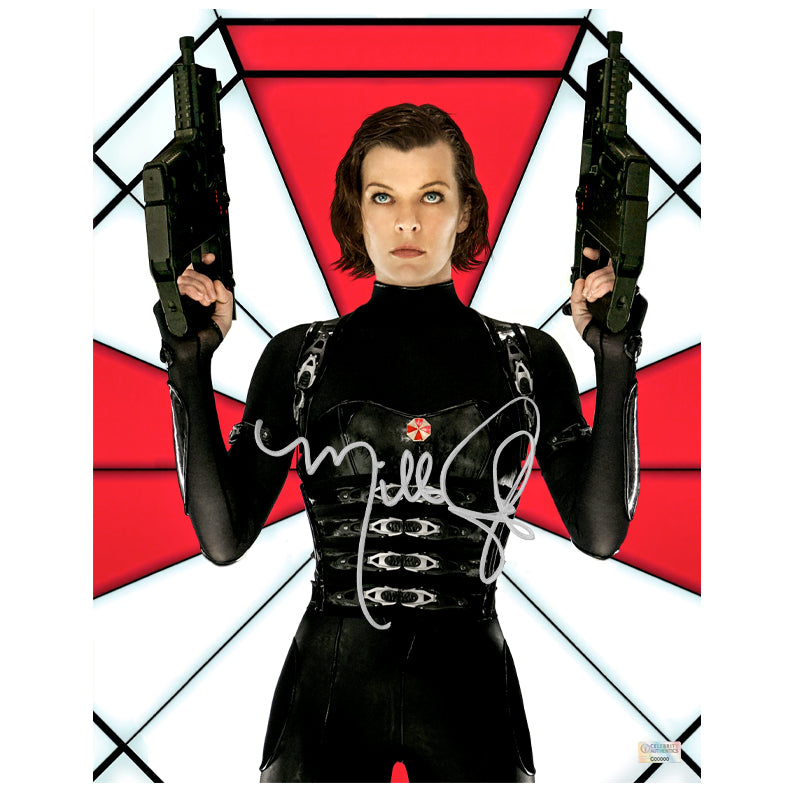 Milla Jovovich Autographed 2012 Resident Evil: Retribution Umbrella Corp 11x14 Photo