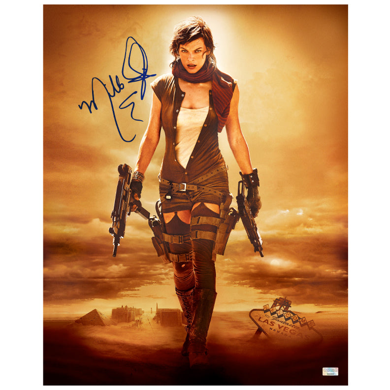 Milla Jovovich Autographed 2007 Resident Evil: Extinction Alice Desert 16x20 Photo